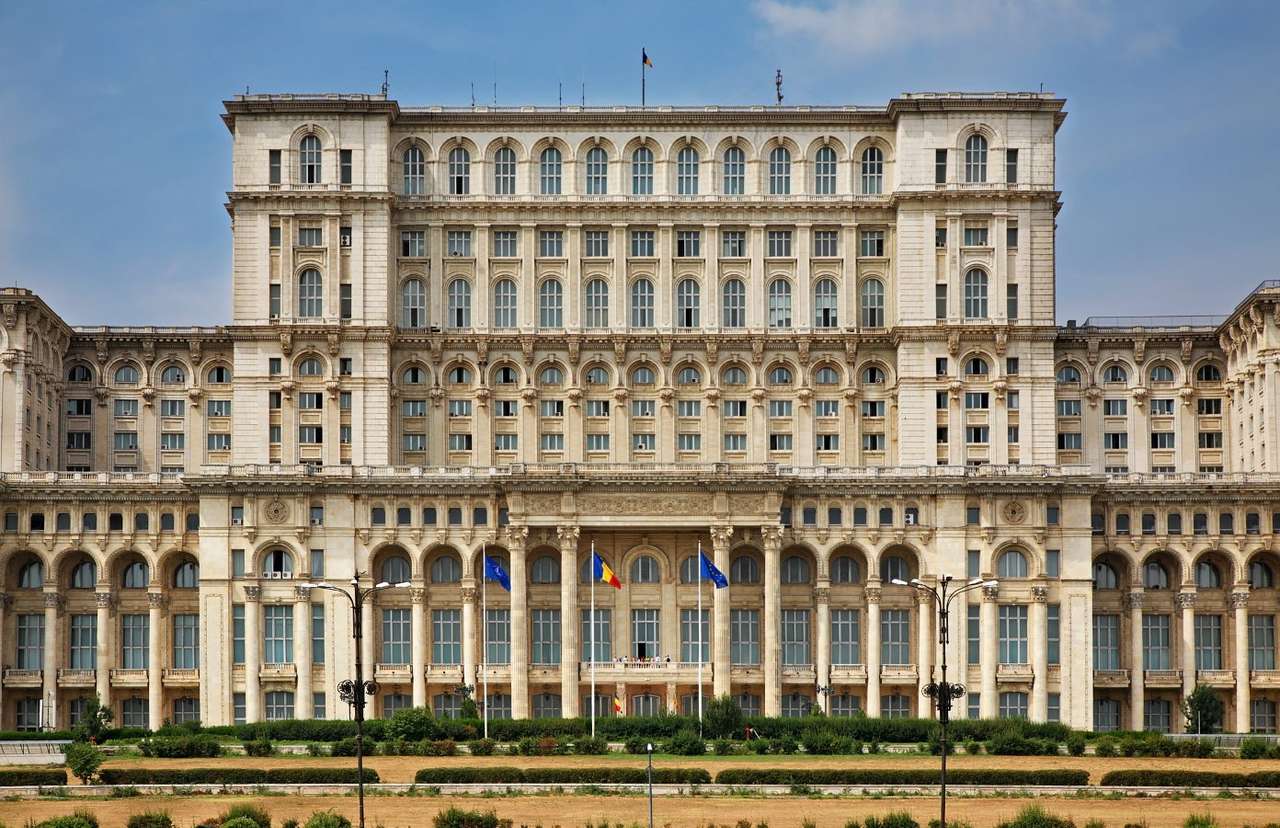 Parlamentsgebäude in Bukarest (Rumänien) Online-Puzzle