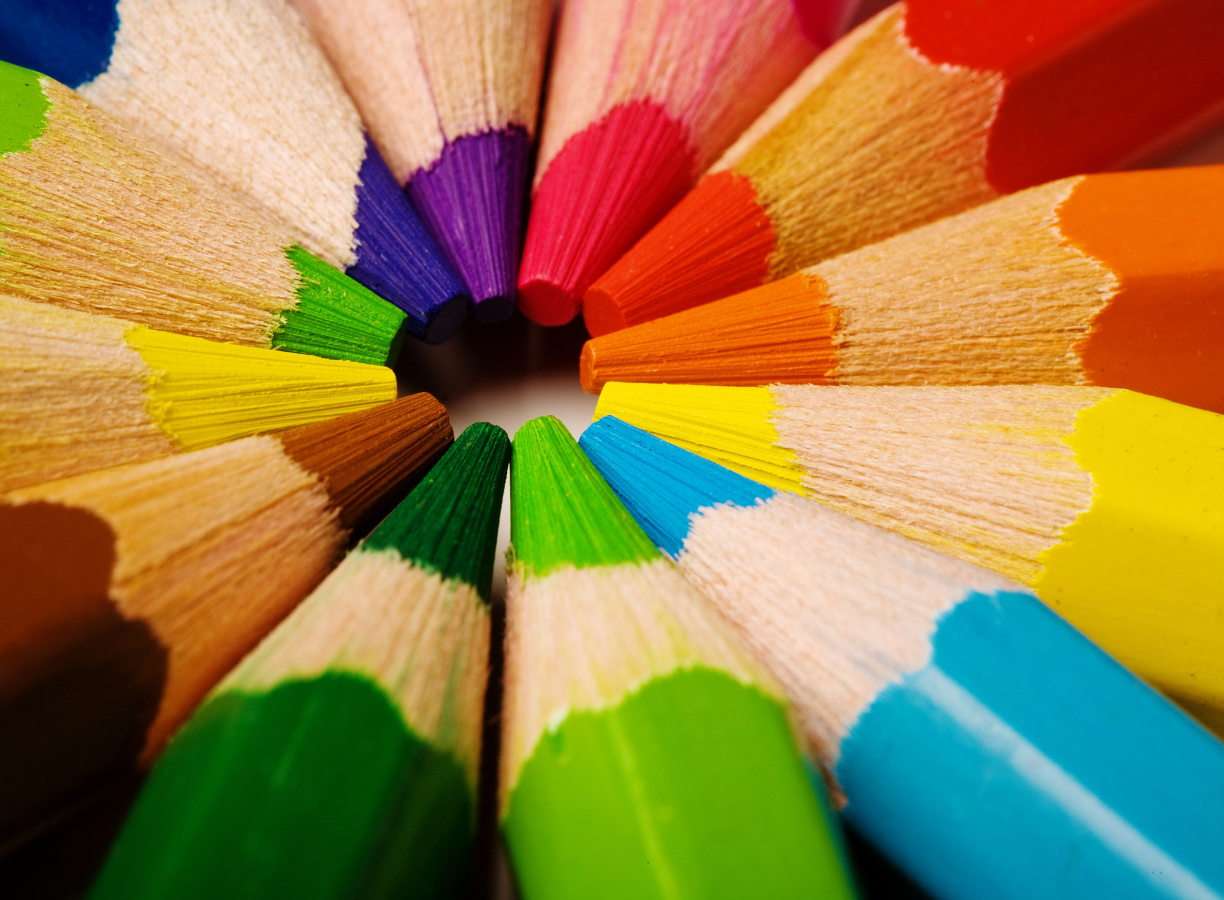 Lápis de cor puzzle online a partir de fotografia