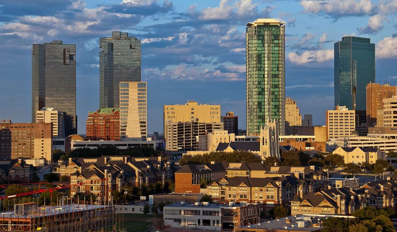 Panorama van Fort Worth in Texas (VS) online puzzel
