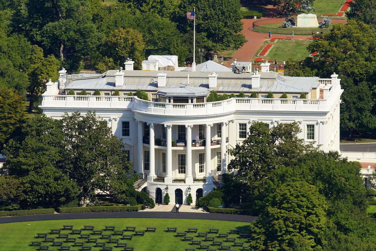 Maison Blanche à Washington (USA) puzzle en ligne à partir d'une photo