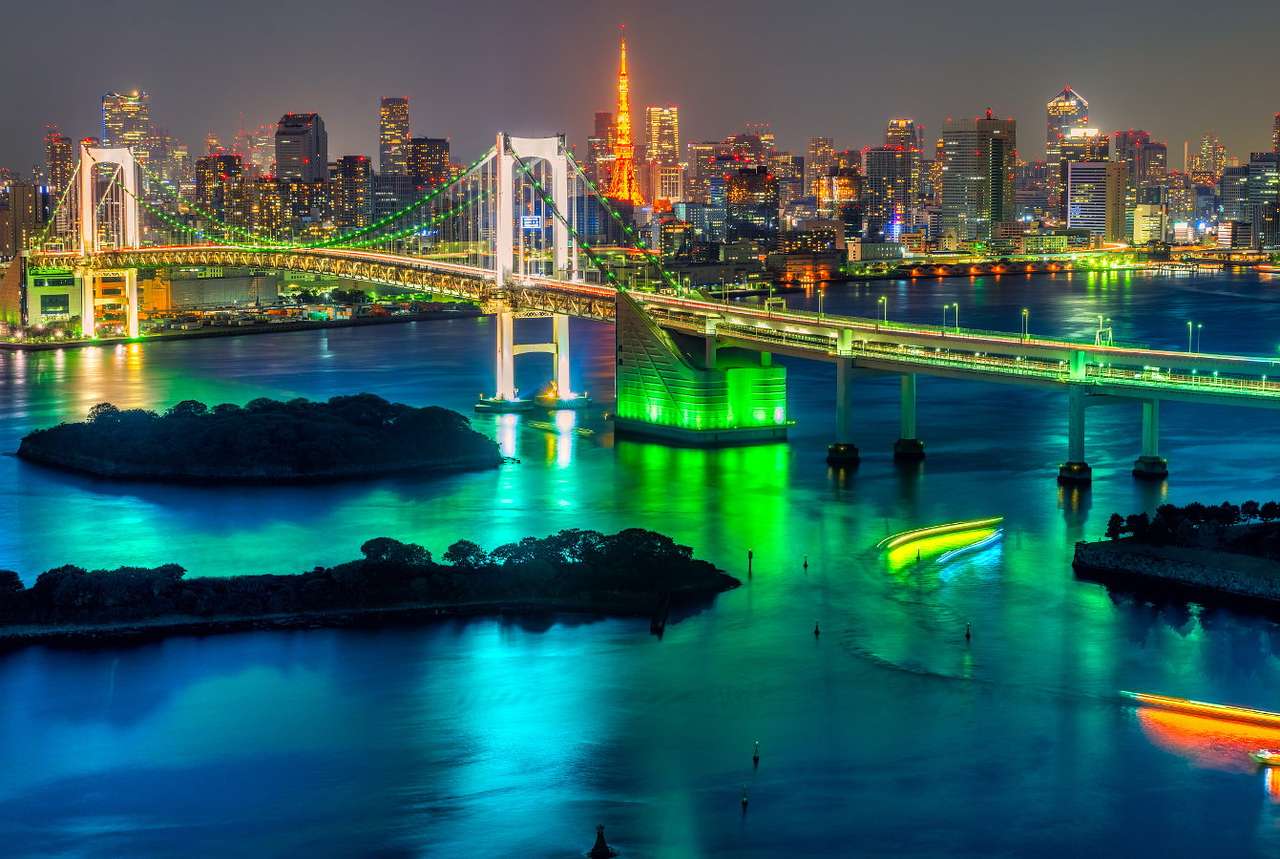 Радужный мост в Токио (Япония) онлайн-пазл