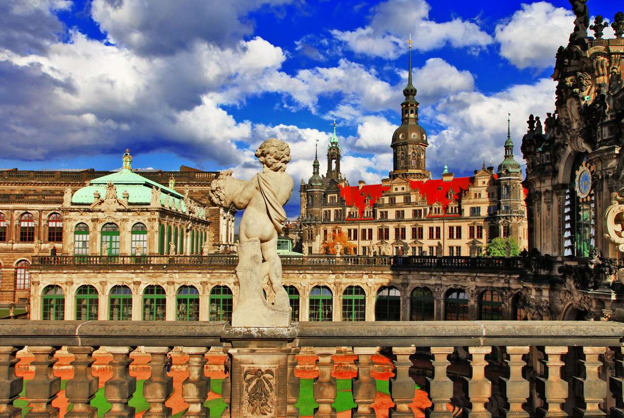 Barockarkitektur i Dresden (Tyskland) pussel online från foto