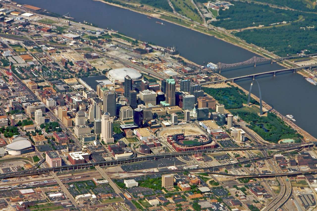 Vista aérea de Saint Louis (EUA) puzzle online