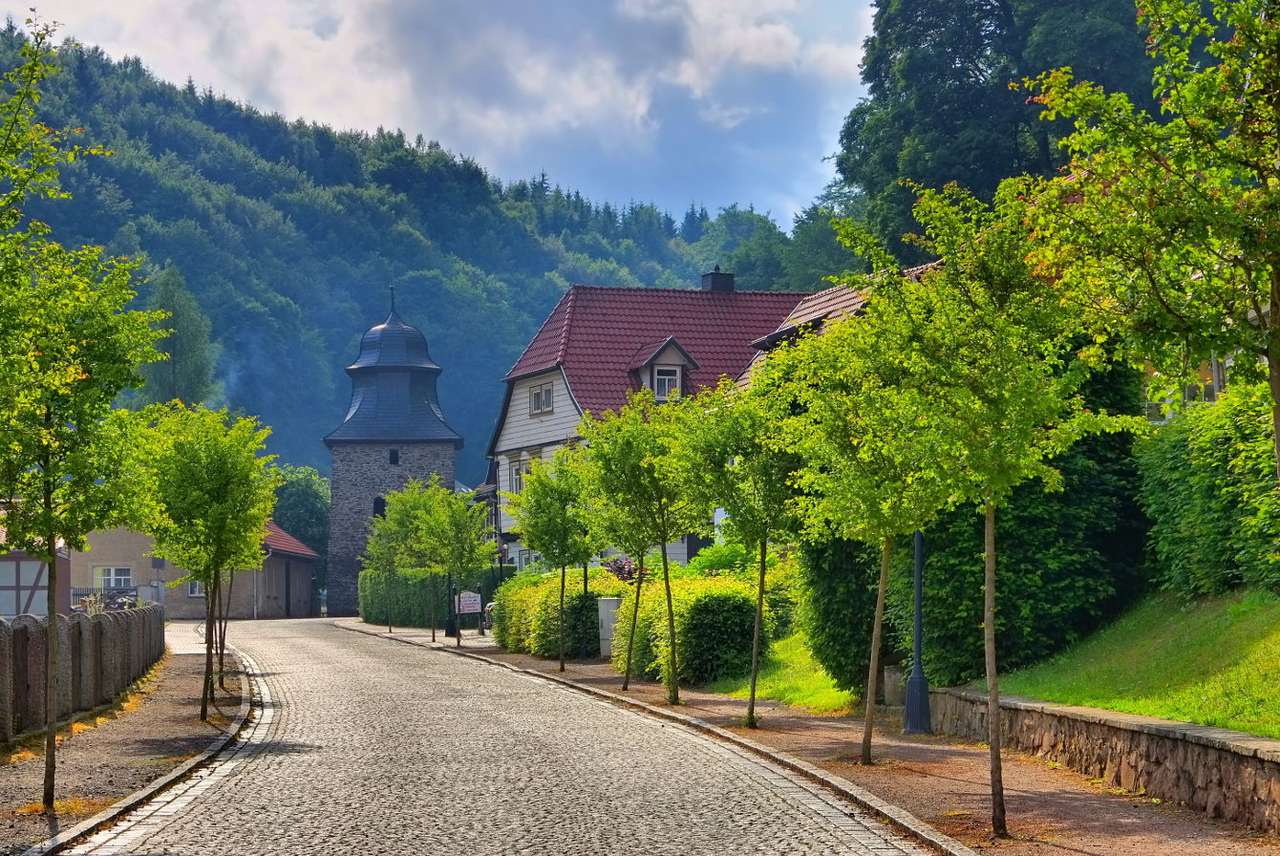 Una strada a Stolberg (Germania) puzzle online da foto