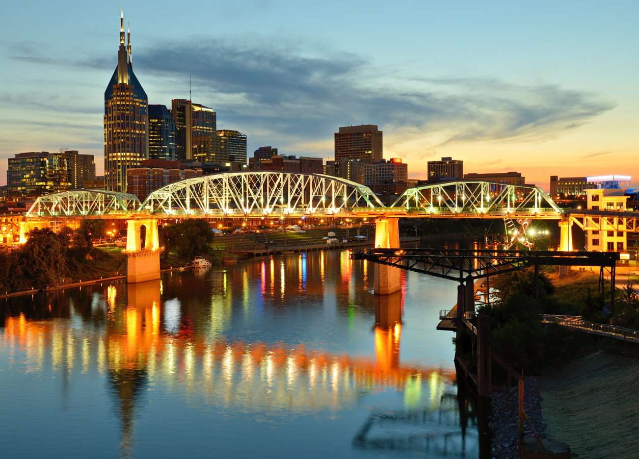 Bridge in Nashville (USA) puzzle online from photo