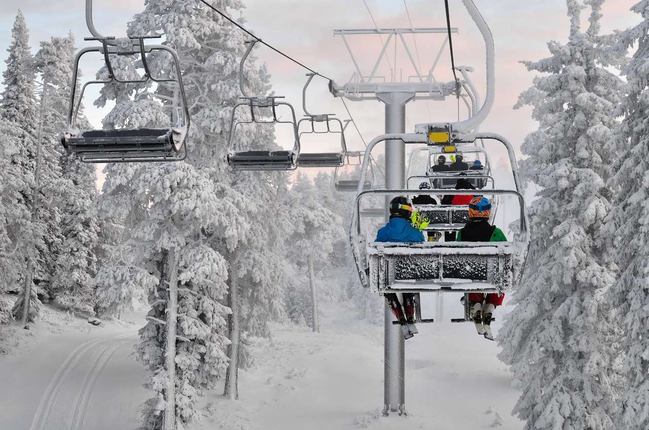 Chair lift in Ruka (Finland) puzzle online from photo