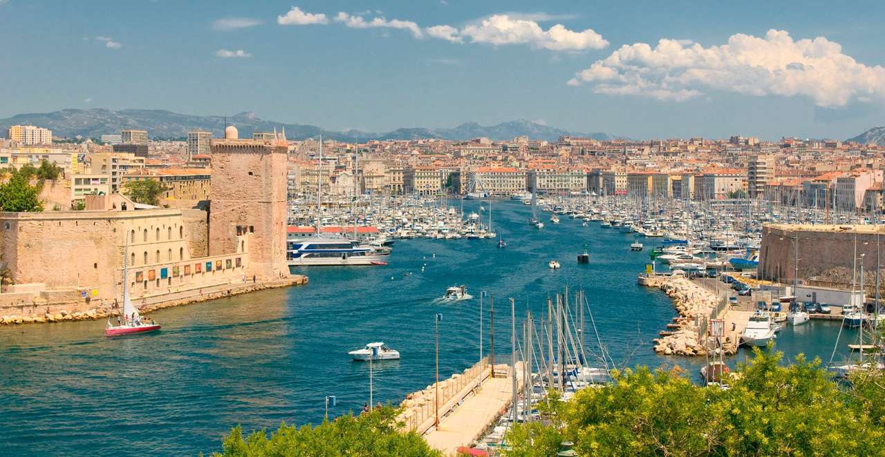 Старо пристанище на Марсилия (Франция) онлайн пъзел
