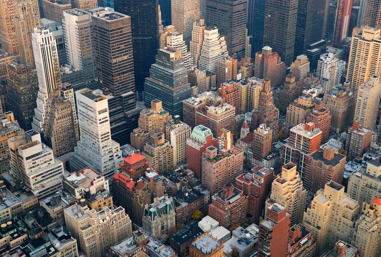 Pohled z ptačí perspektivy na Manhattan (USA) puzzle online z fotografie