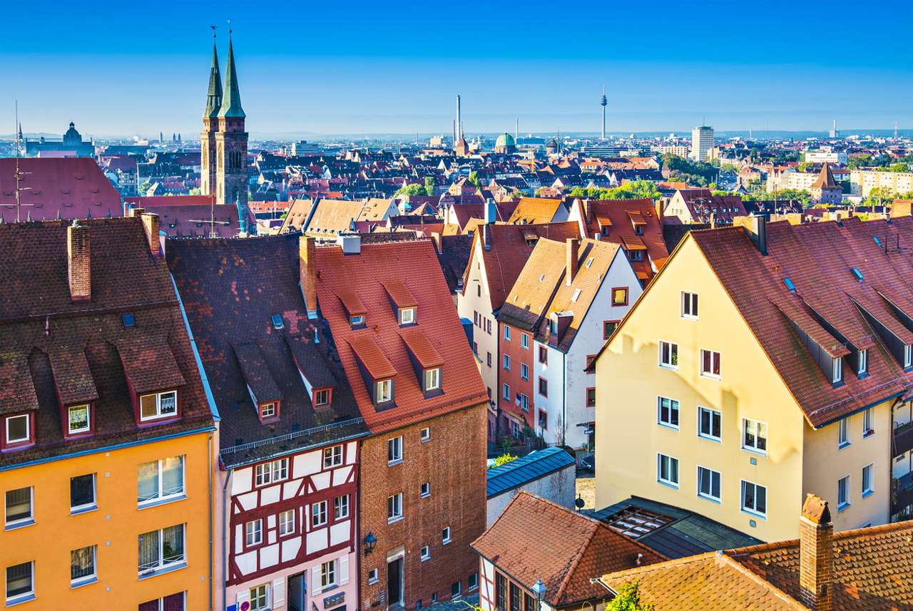 Roofs of Nuremberg (Germany) puzzle online from photo