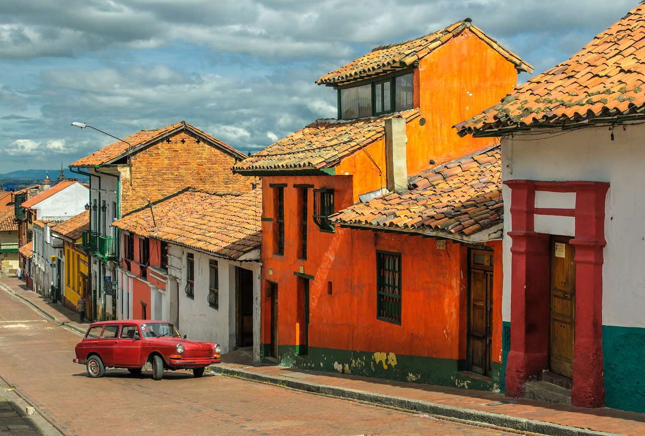 Maisons anciennes à Candelaria (Colombie) puzzle en ligne à partir d'une photo