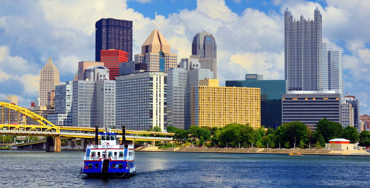 Wolkenkrabbers in de stad Pittsburgh (VS) puzzel online van foto