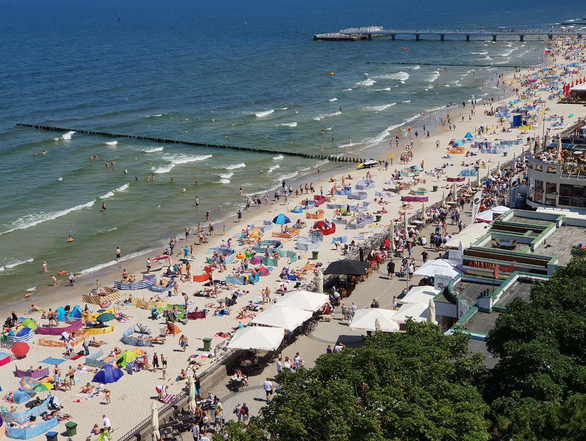 Плаж в Колобжег (Полша) онлайн пъзел