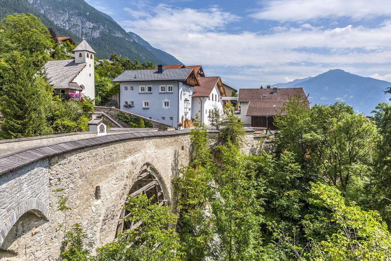 Roman bridge in Grins (Austria) online puzzle
