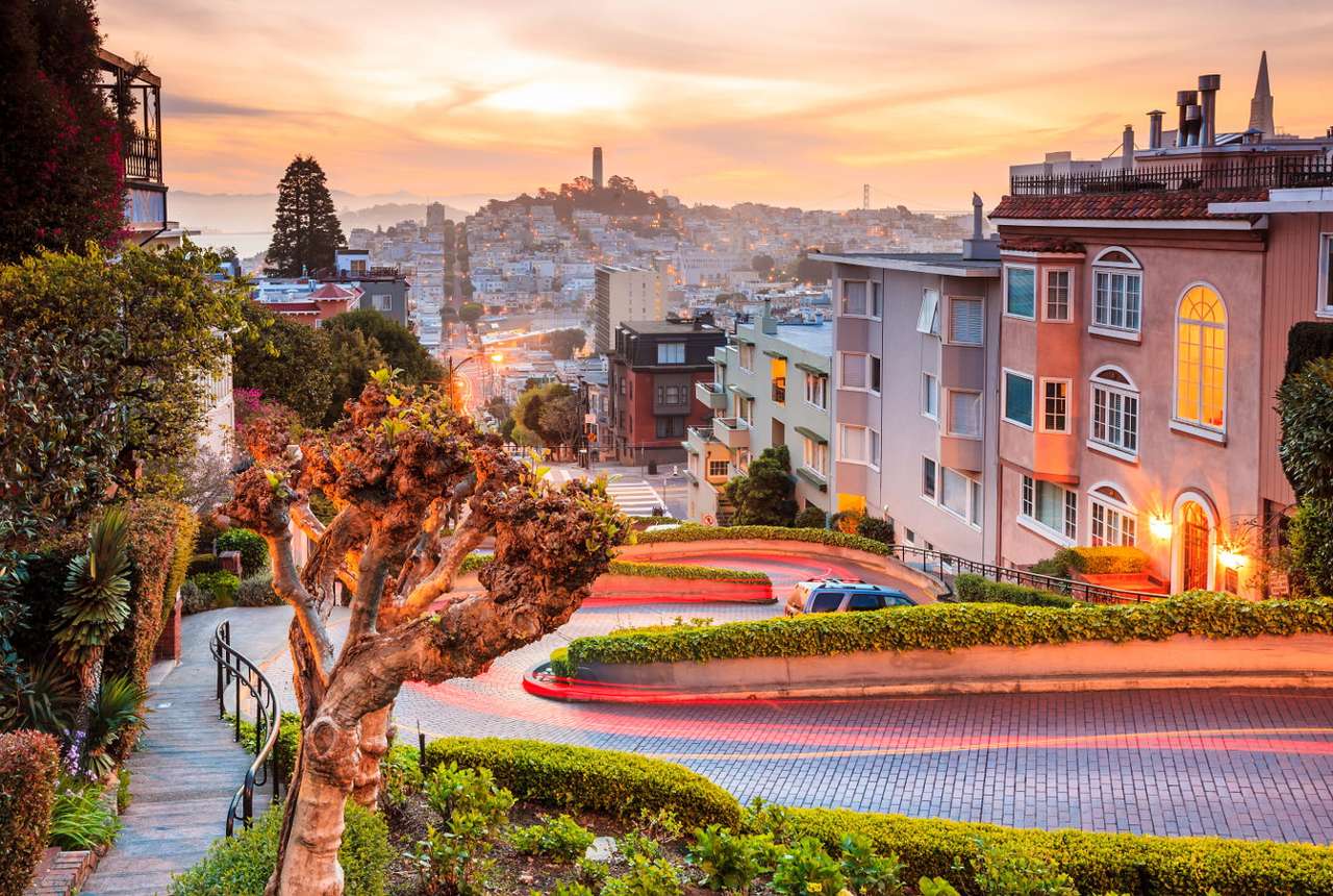 Lombard Street (USA) Online-Puzzle