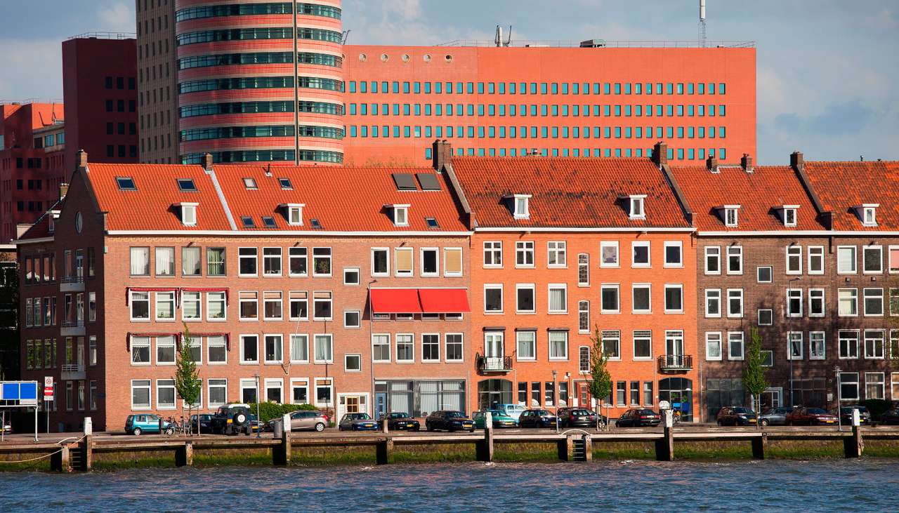 Distrito de Rotterdam en el río New Meuse (Países Bajos) puzzle online a partir de foto