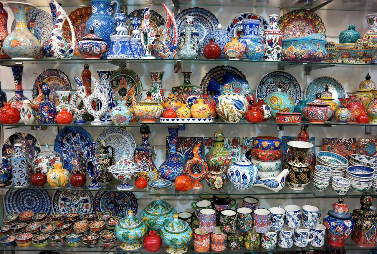 Geschäft mit Keramik in Jerusalem (Israel) Online-Puzzle