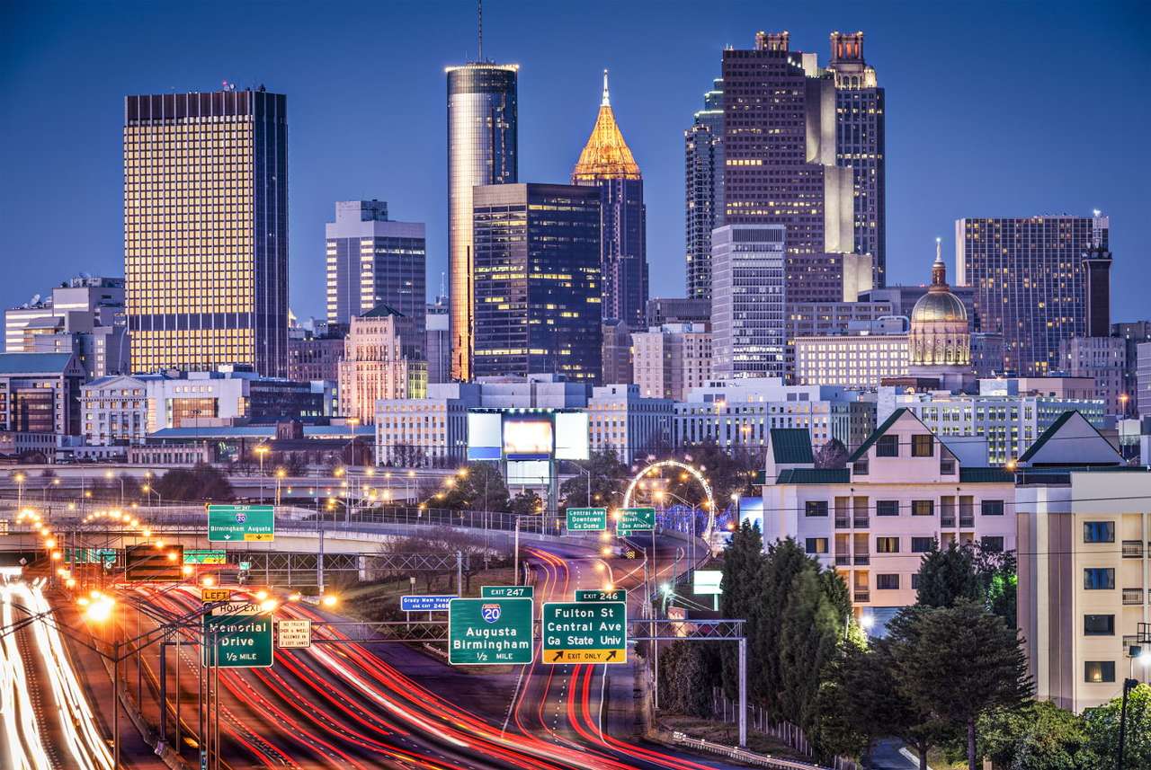 Атланта след залез слънце (САЩ) онлайн пъзел