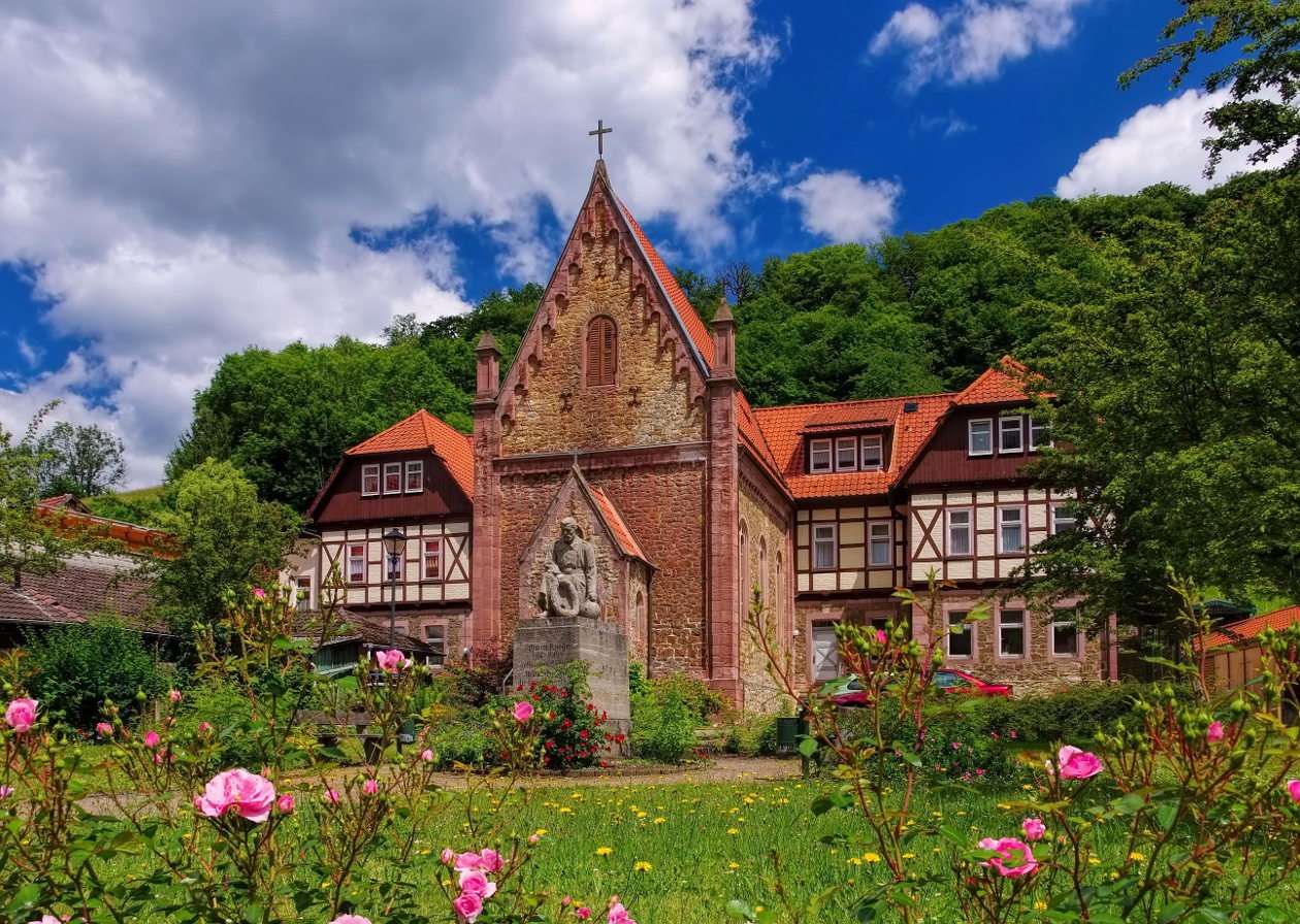 Kerk in Stolberg (Duitsland) online puzzel