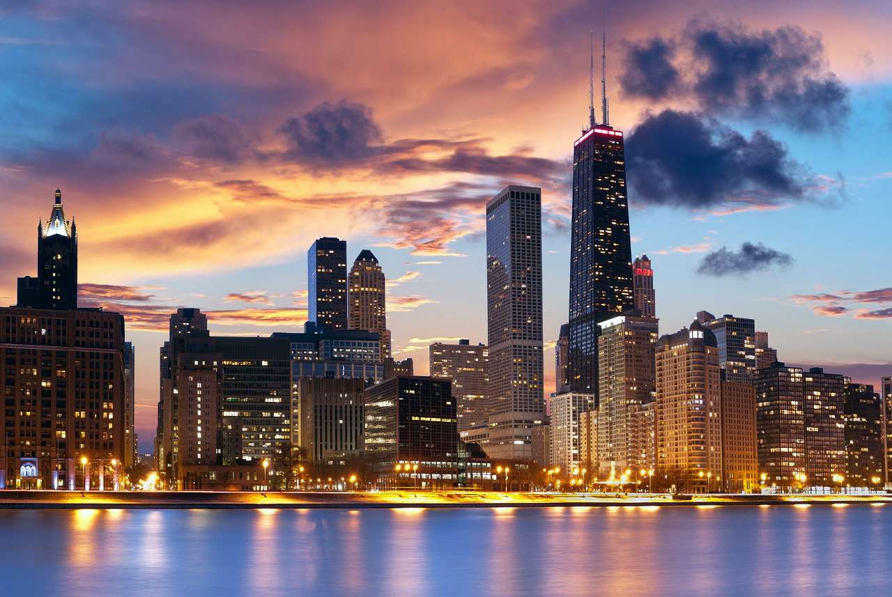 Център на Чикаго (САЩ) онлайн пъзел