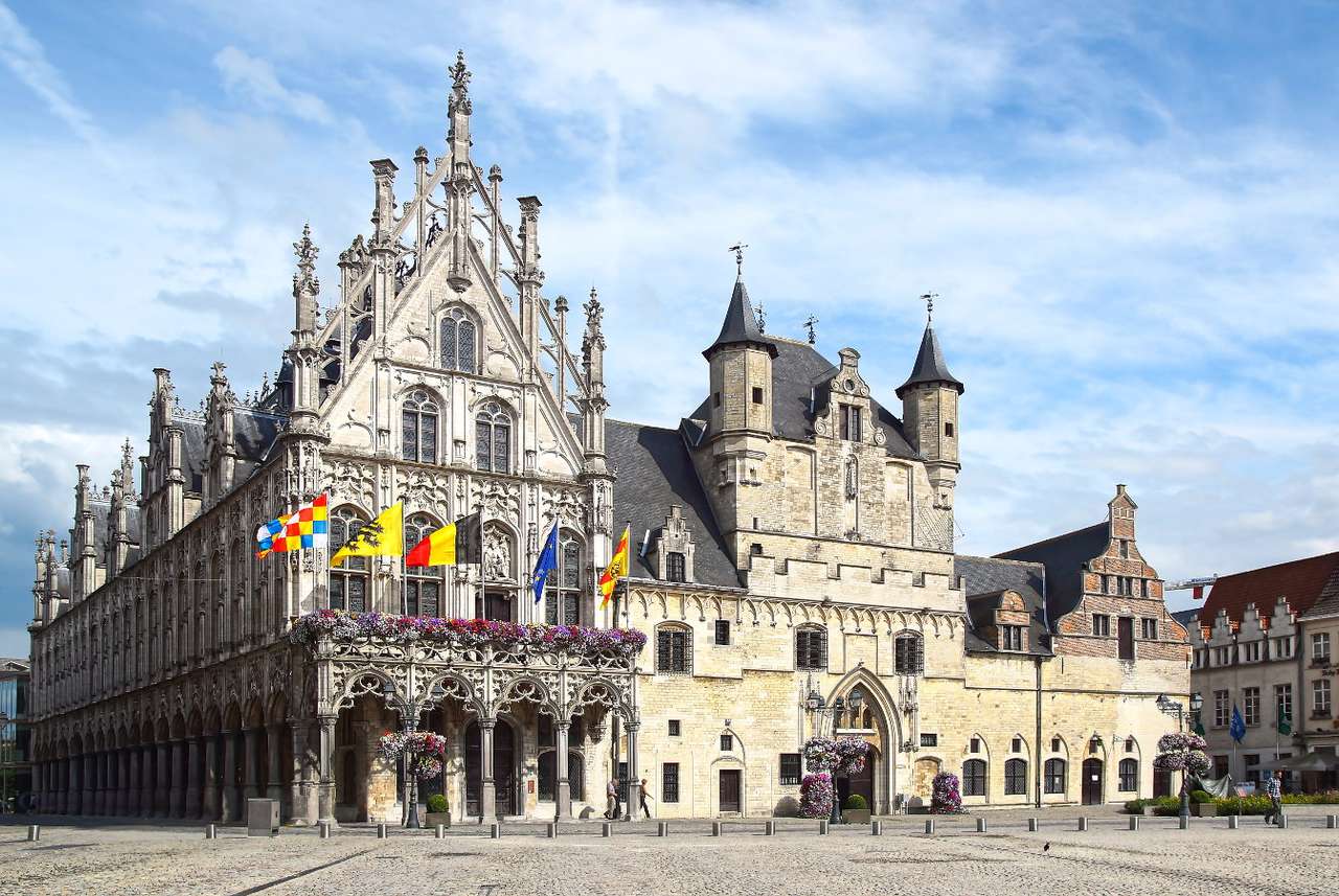 Кметство в Мехелен (Белгия) онлайн пъзел от снимка