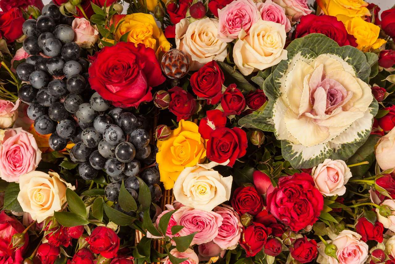 Diferentes variedades de rosas puzzle online