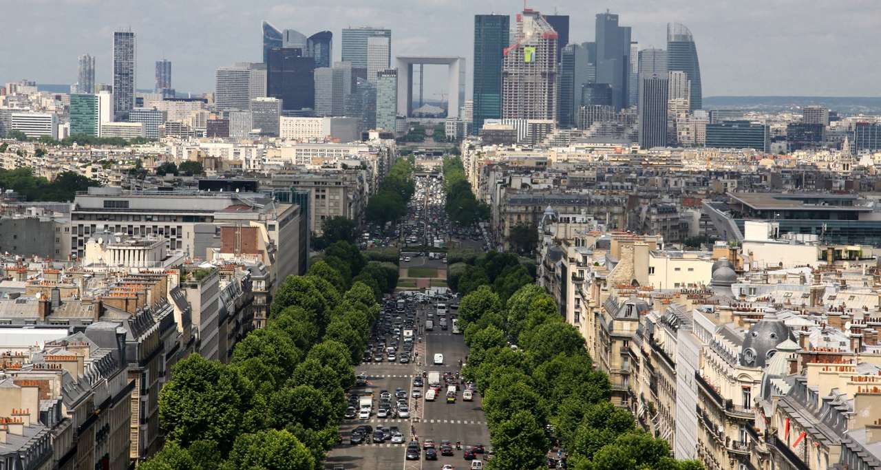 Panorama of La Défense District in Paris (France) online puzzle
