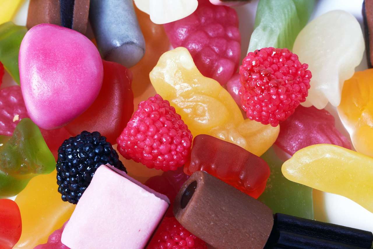 Jellybeans colorate puzzle online din fotografie