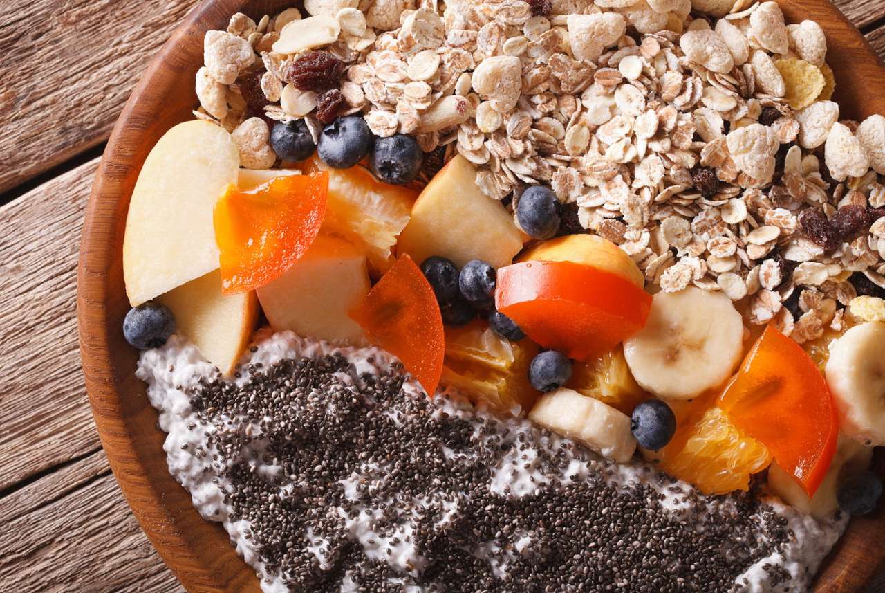 Făină de ovăz cu fructe și semințe puzzle online