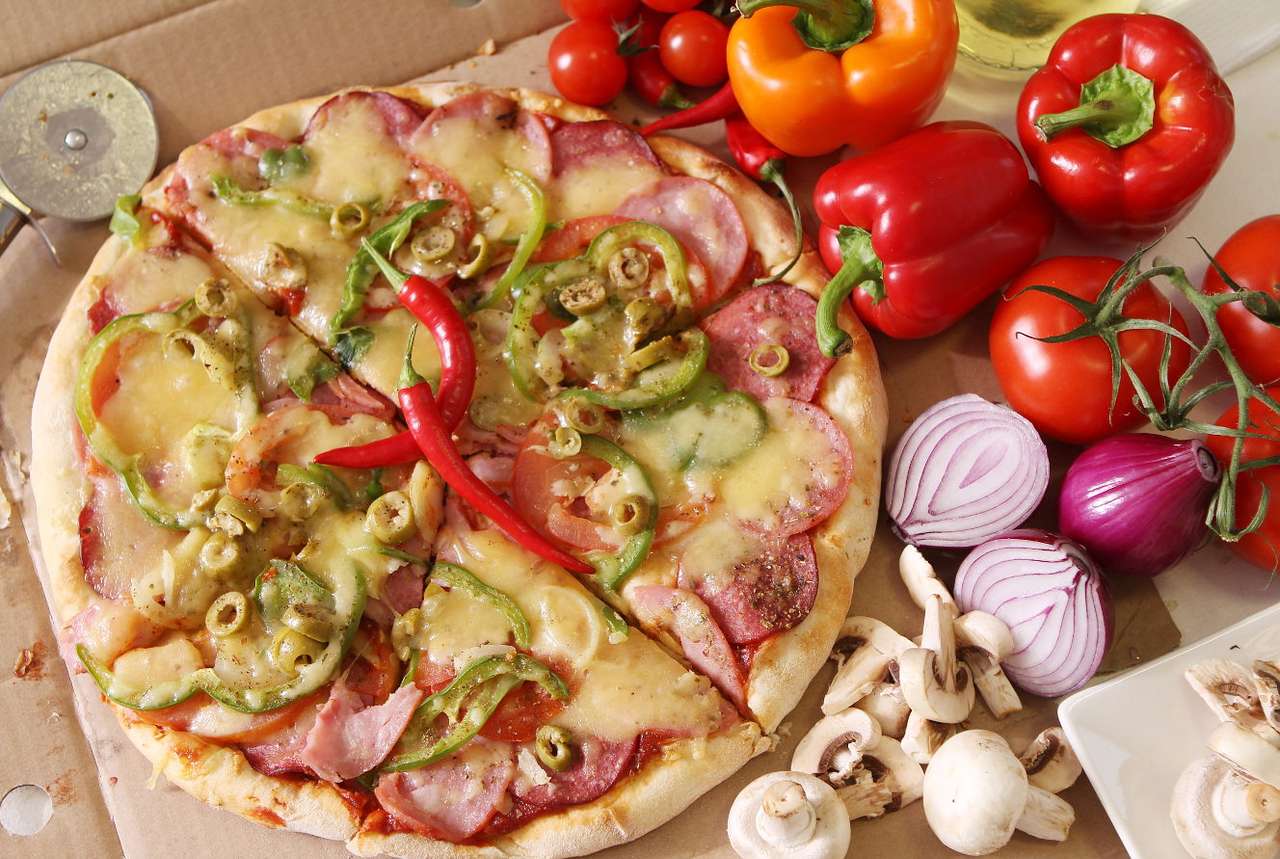 Hemlagad pizza Pussel online