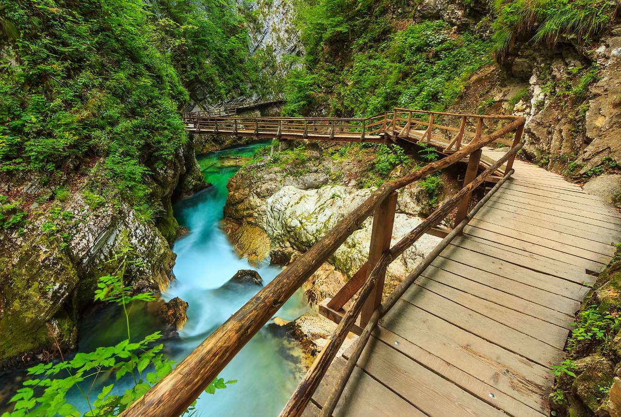 Φαράγγι Vintgar (Σλοβενία) παζλ online από φωτογραφία