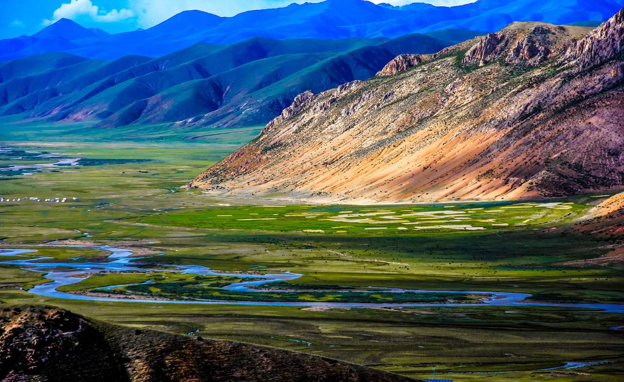 Tibetansk platå (Kina) pussel från foto