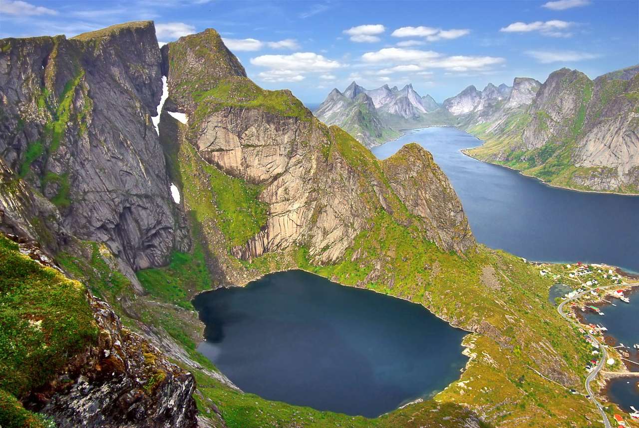 Paysage des îles Lofoten (Norvège) puzzle en ligne