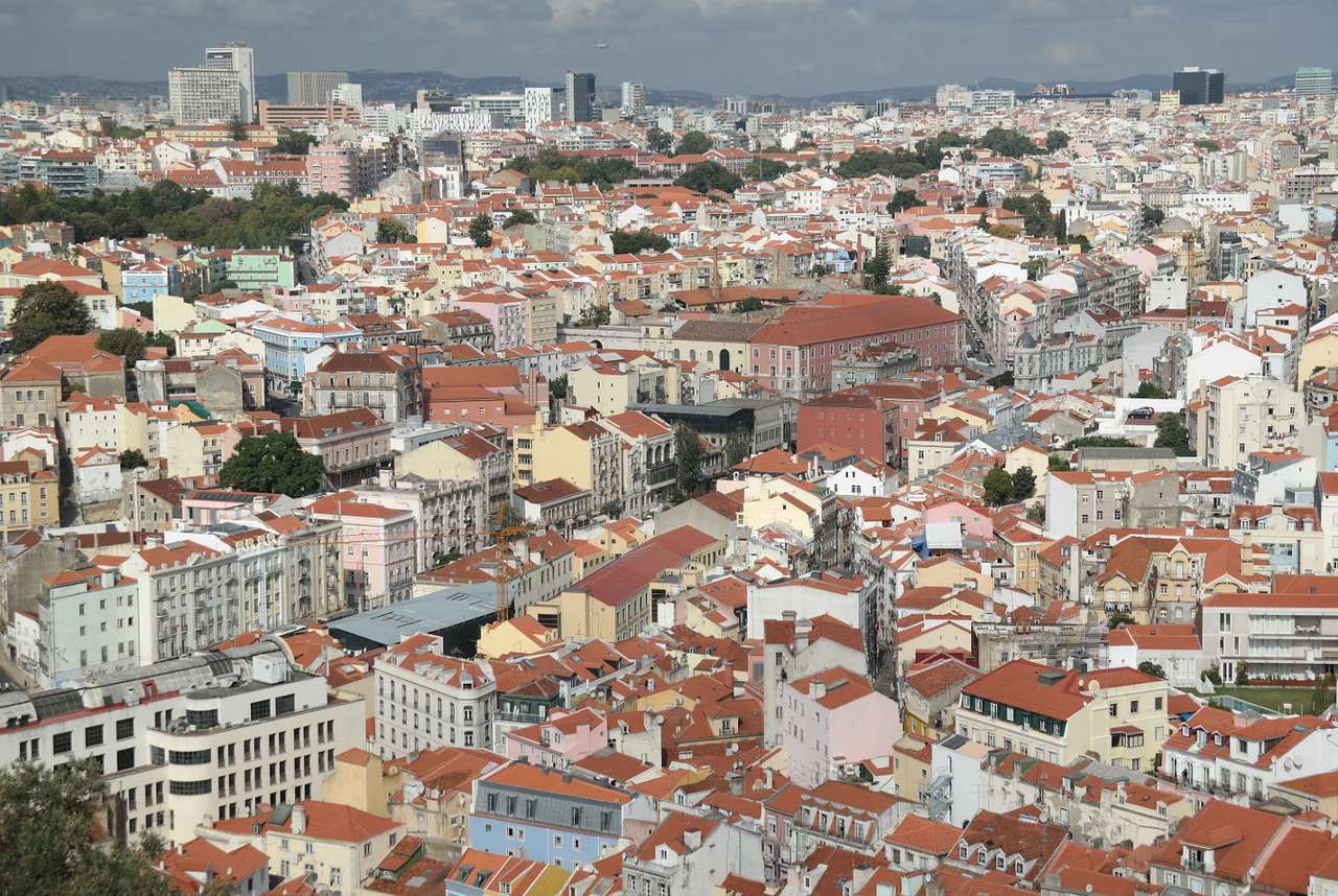 Изглед от замъка Свети Георги в Лисабон (Португалия) онлайн пъзел от снимка