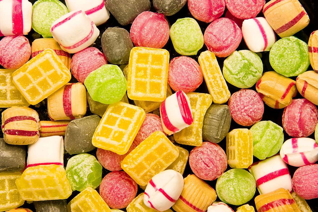 Kemény cukorkák puzzle online fotóról