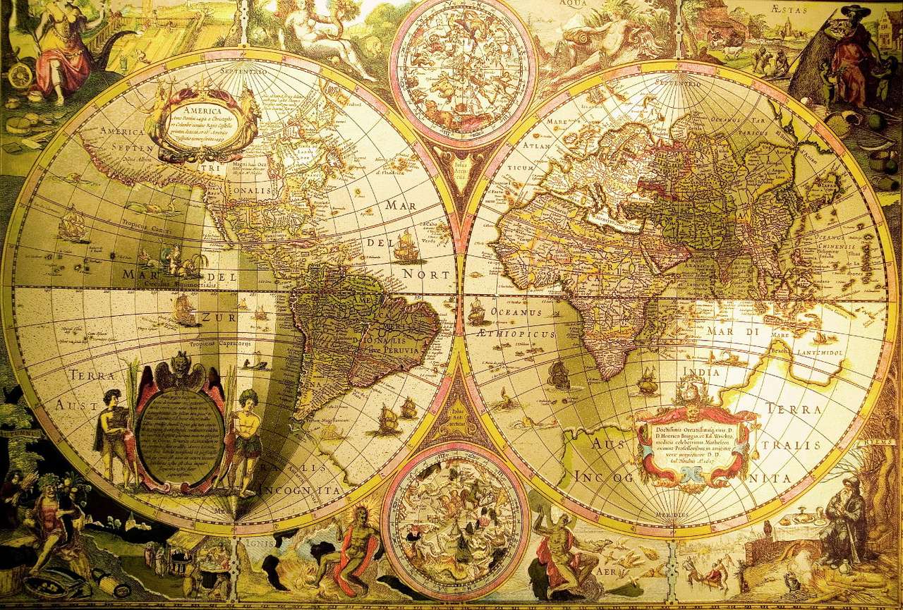 A világ térképe online puzzle