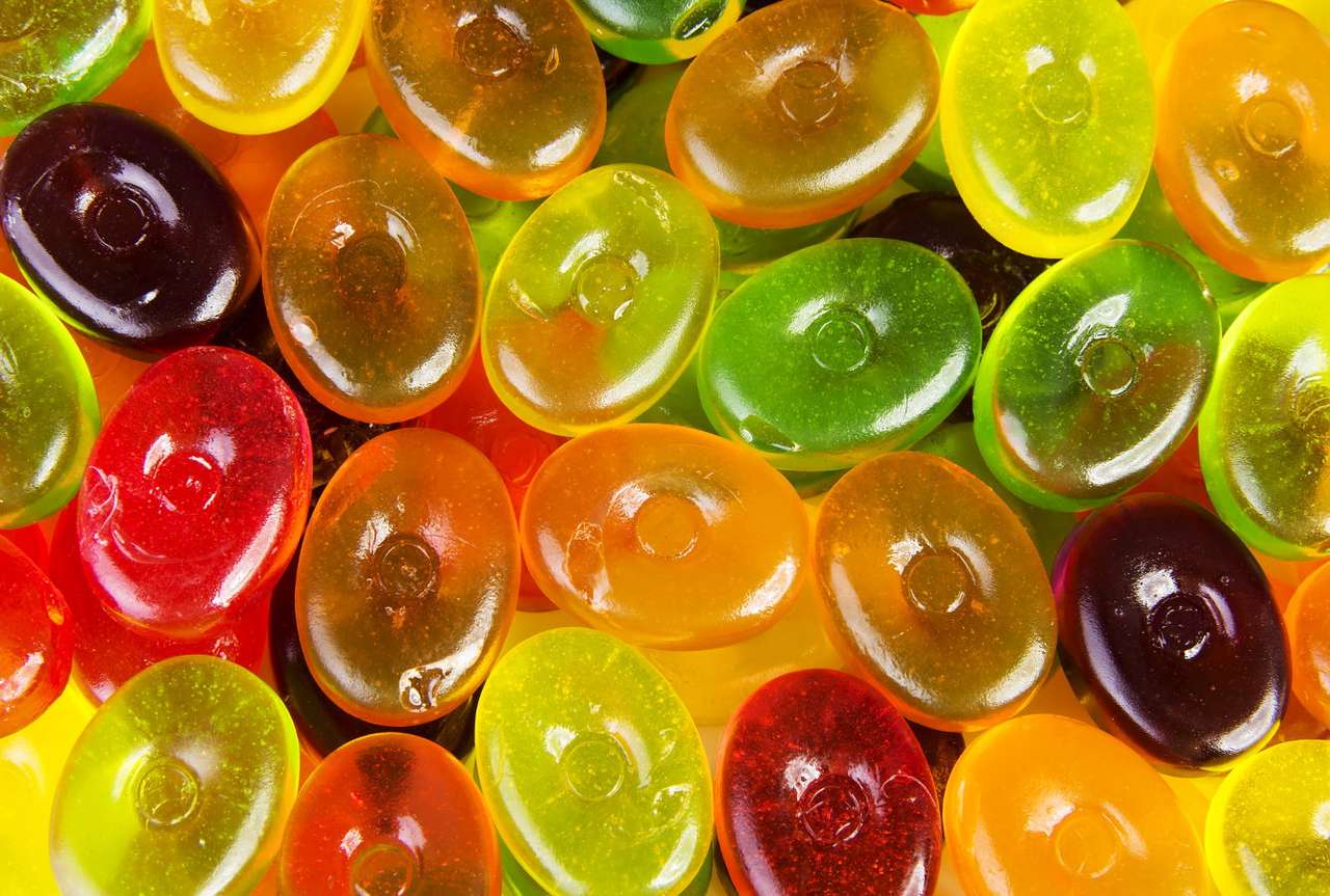 Gyümölcs kemény cukorkák puzzle online fotóról