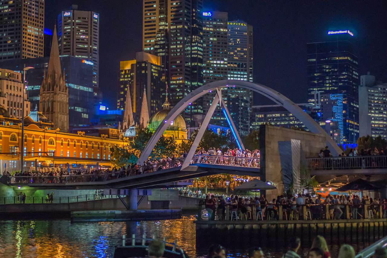 Ponte pedonal em Melbourne (Austrália) puzzle online a partir de fotografia