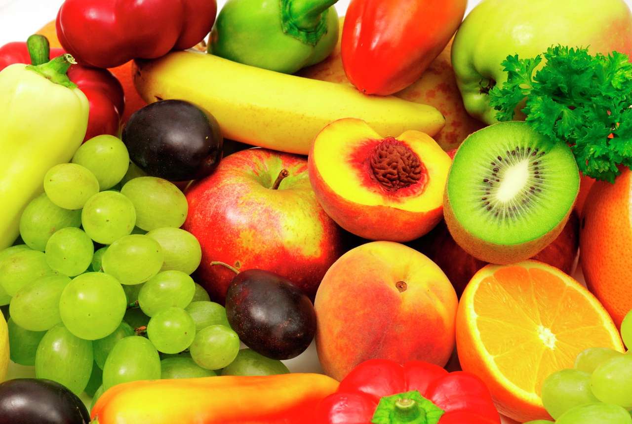 Colorful fruits puzzle online from photo