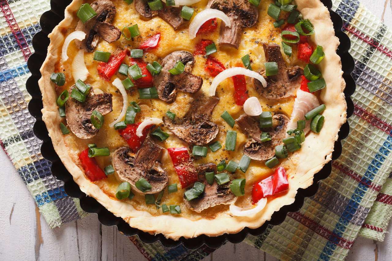 Quiche with peppers and mushrooms online puzzle