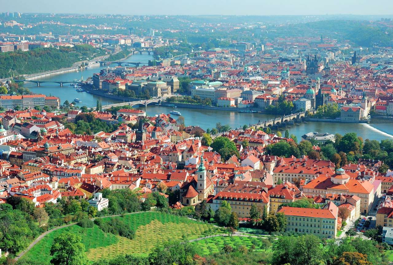 Panorama von Prag (Tschechische Republik) Online-Puzzle