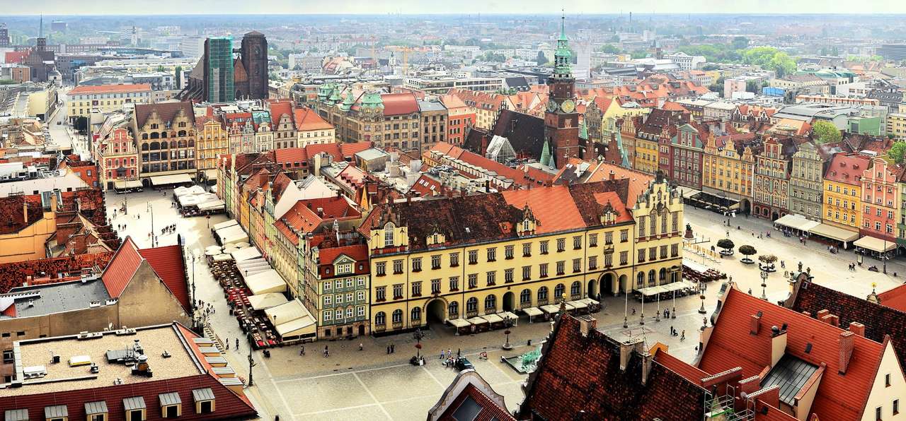 Plaza del mercado de Wrocław (Polonia) puzzle online a partir de foto