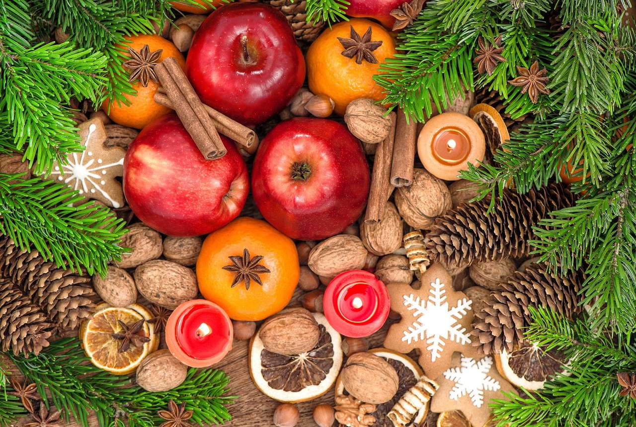 Materiais para preparar decorações de Natal puzzle online