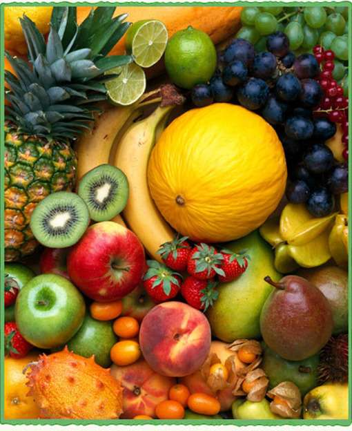 Various fruits puzzle online from photo