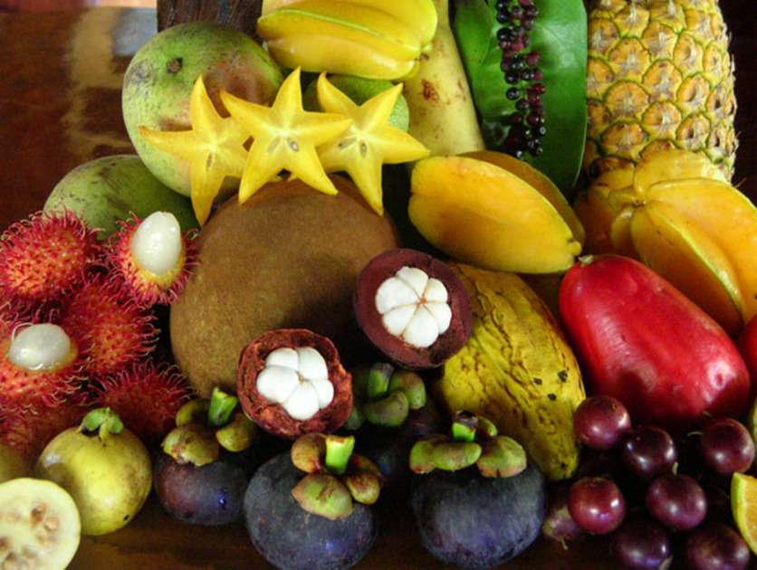 Egzotikus gyümölcsök puzzle online fotóról