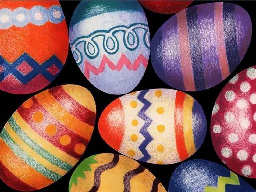 easter eggs puzzle online from photo