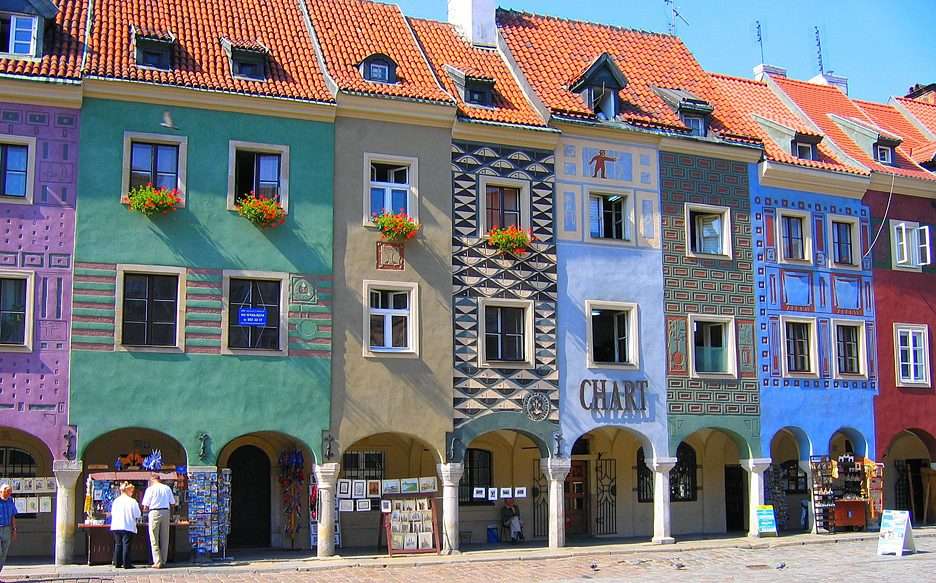 Oude marktplein in Poznań online puzzel