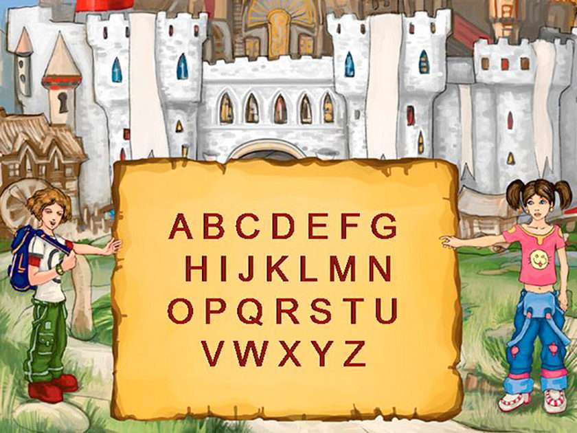 Bookvaria - Annie and Danny in Alphabet Tower puzzle online from photo