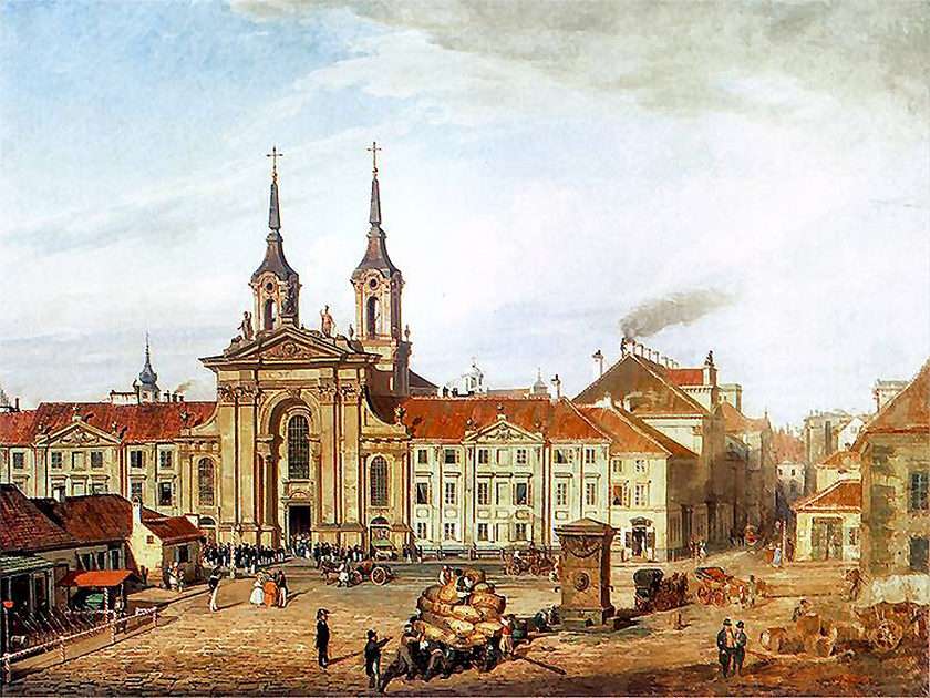 Före kriget Warszawa. Krasiński-torget 1655 pussel online från foto