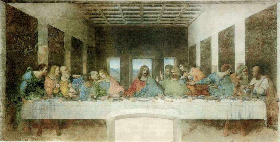 Leonardo da Vinci „Poslední večeře“ puzzle online z fotografie