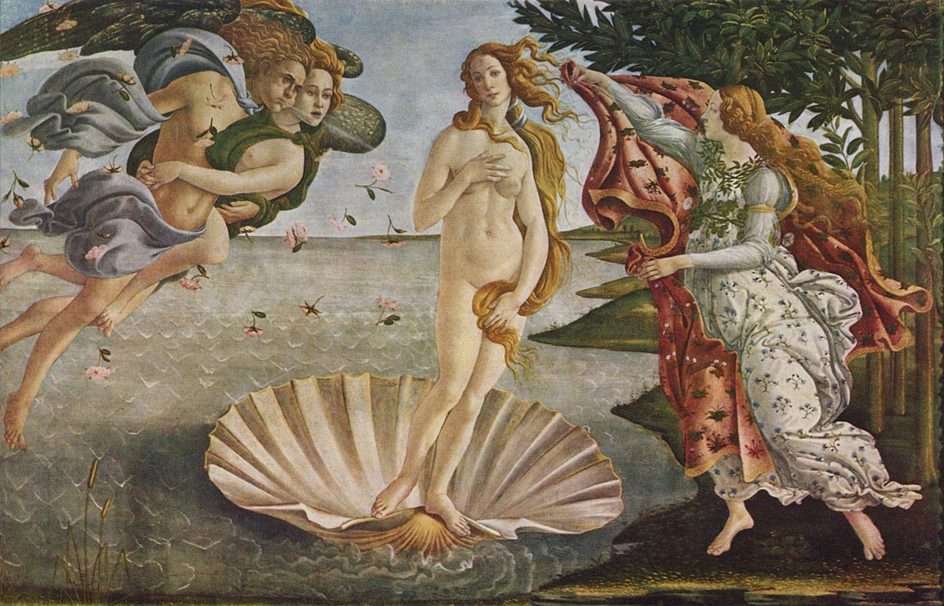 Sandro Botticelli "Η Γέννηση της Αφροδίτης" online παζλ